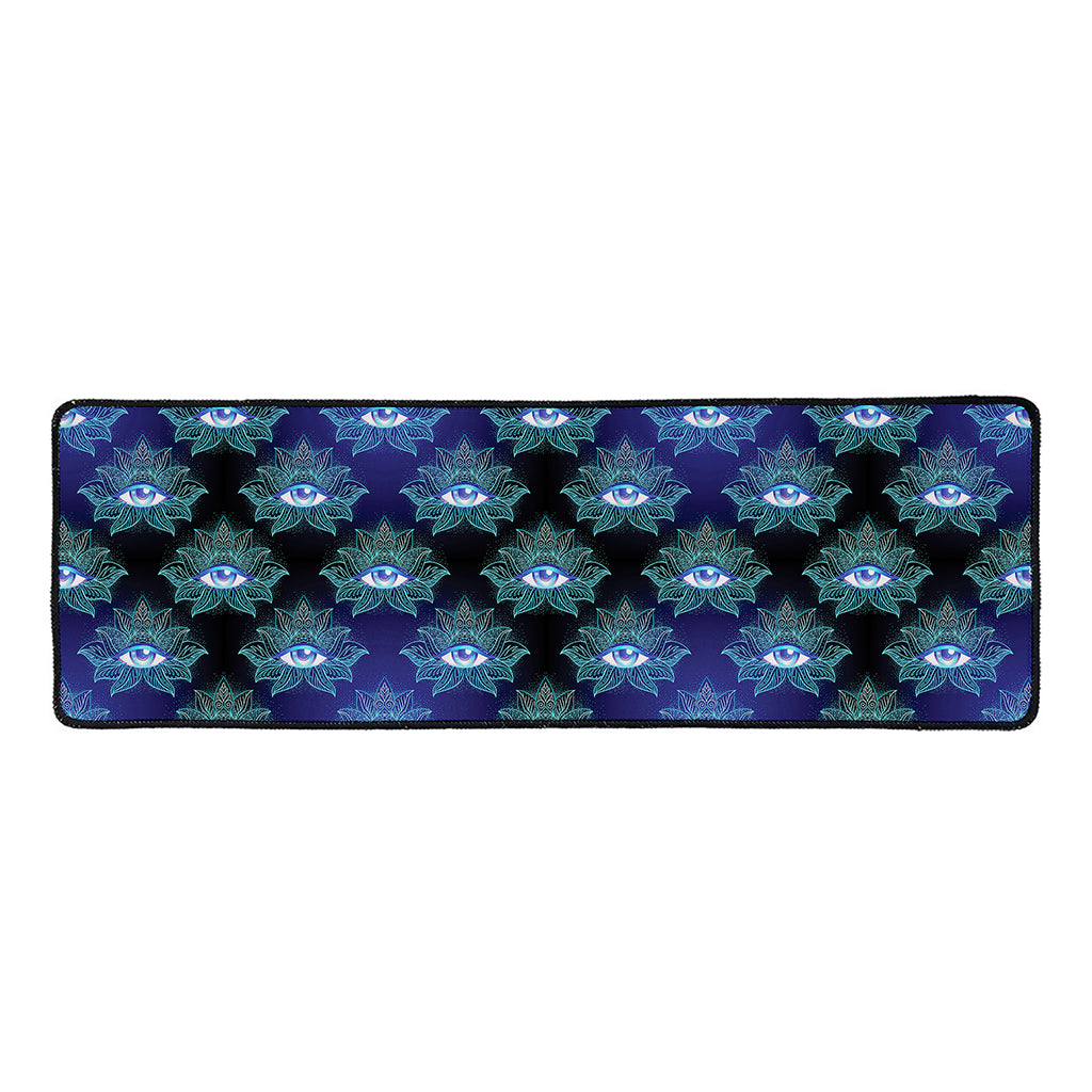 Lotus Eye of Providence Pattern Print Long Kitchen Mat