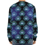 Lotus Eye of Providence Pattern Print Long Sleeve Baseball Jersey