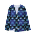 Lotus Eye of Providence Pattern Print Long Sleeve Short Coat