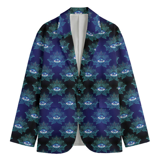 Lotus Eye of Providence Pattern Print Men's Blazer