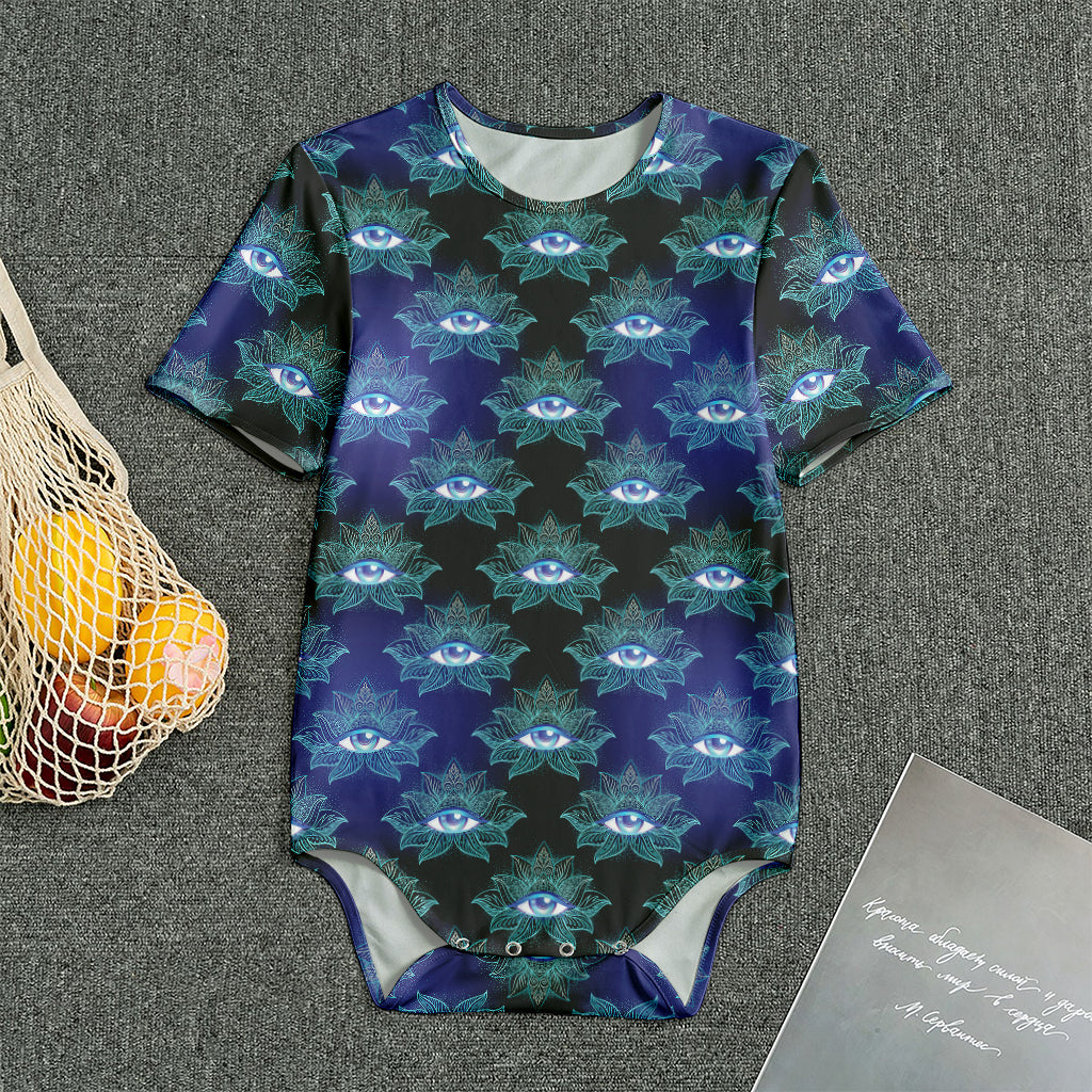 Lotus Eye of Providence Pattern Print Men's Bodysuit