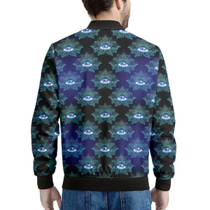 Lotus Eye of Providence Pattern Print Men's Bomber Jacket