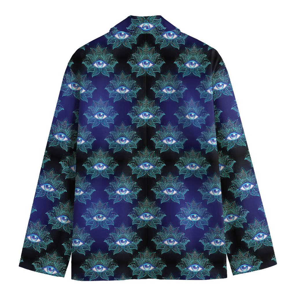 Lotus Eye of Providence Pattern Print Men's Cotton Blazer