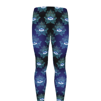 Lotus Eye of Providence Pattern Print Men's leggings
