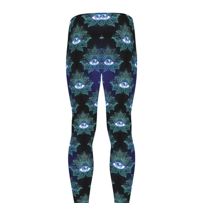 Lotus Eye of Providence Pattern Print Men's leggings
