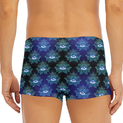 Lotus Eye of Providence Pattern Print Men's Short Boxer Briefs