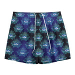 Lotus Eye of Providence Pattern Print Mesh Shorts