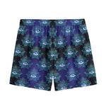Lotus Eye of Providence Pattern Print Mesh Shorts
