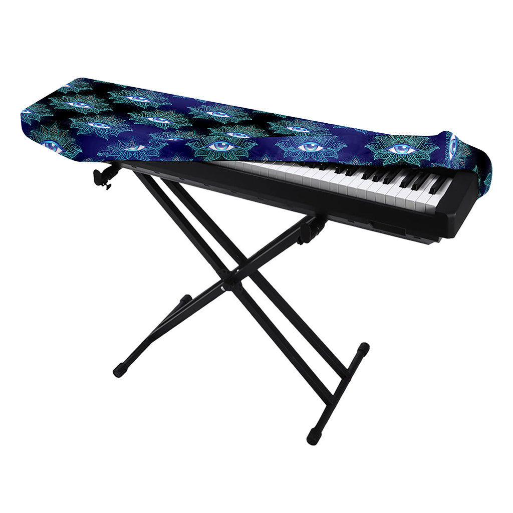 Lotus Eye of Providence Pattern Print Piano Keyboard Cover