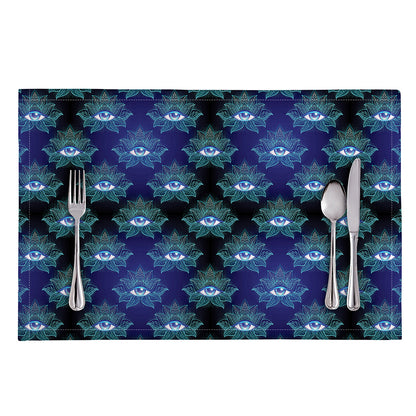 Lotus Eye of Providence Pattern Print Placemat