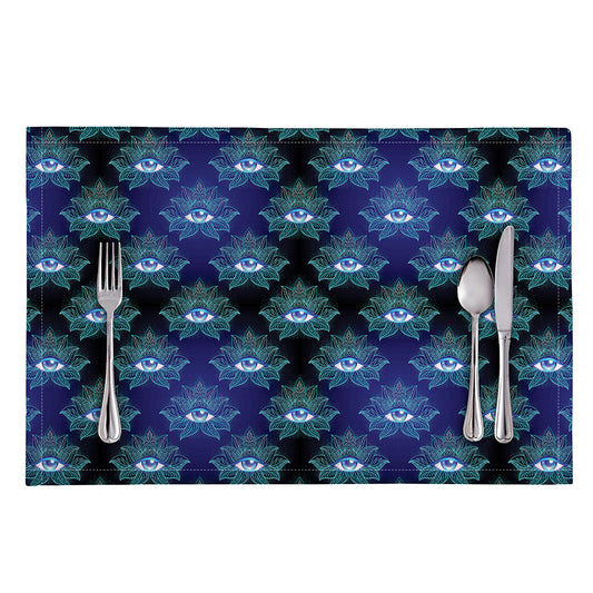 Lotus Eye of Providence Pattern Print Placemat
