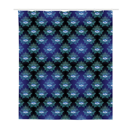 Lotus Eye of Providence Pattern Print Polyester Shower Curtain
