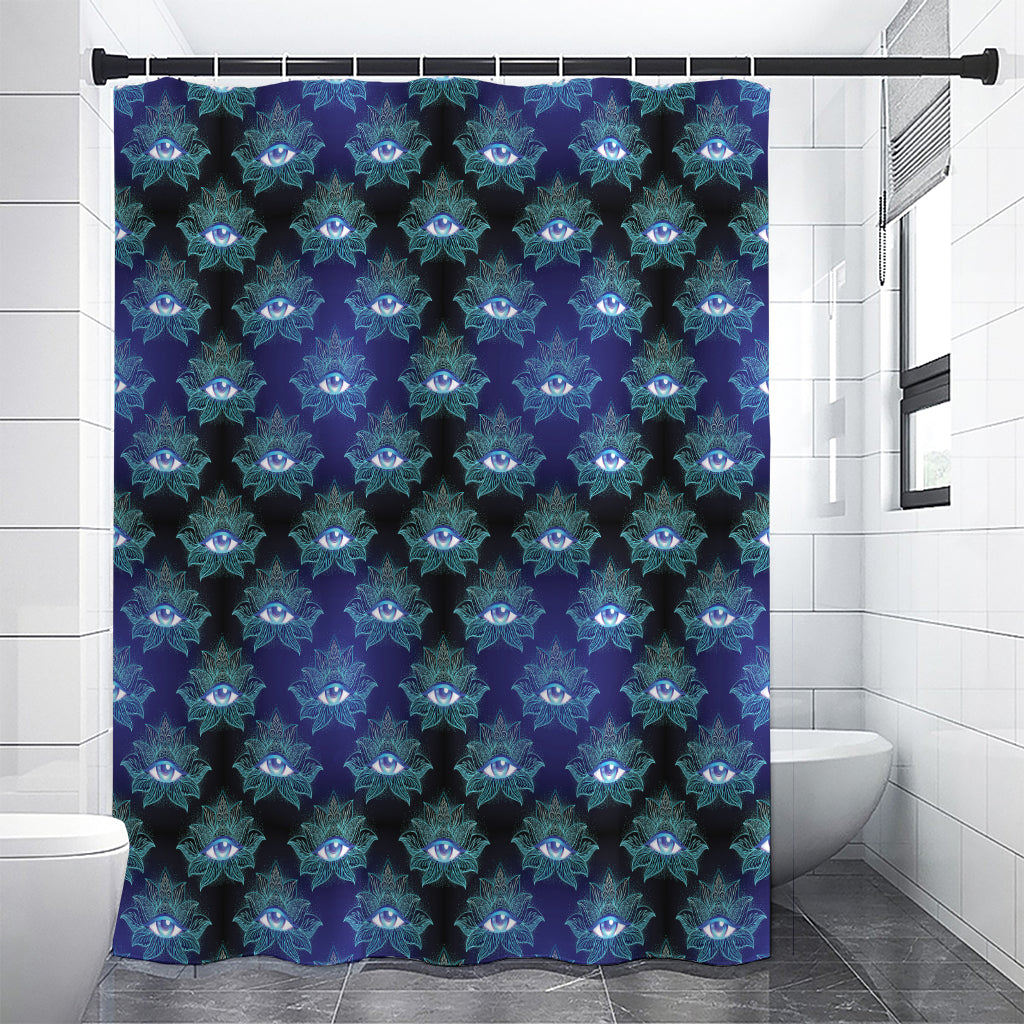 Lotus Eye of Providence Pattern Print Premium Shower Curtain