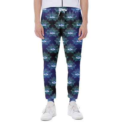 Lotus Eye of Providence Pattern Print Scuba Joggers