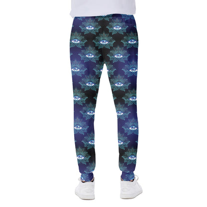 Lotus Eye of Providence Pattern Print Scuba Joggers
