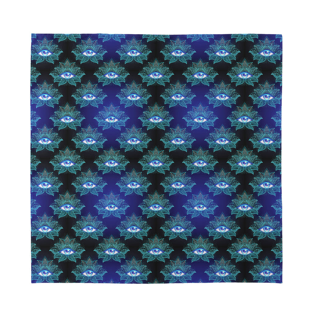 Lotus Eye of Providence Pattern Print Silk Bandana