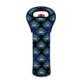 Lotus Eye of Providence Pattern Print Single Neoprene Wine Tote