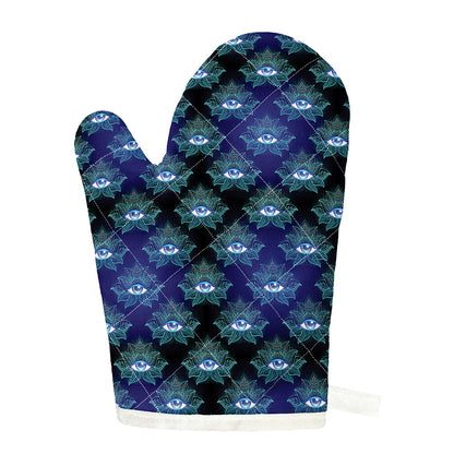 Lotus Eye of Providence Pattern Print Single Oven Mitt