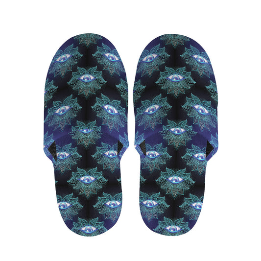 Lotus Eye of Providence Pattern Print Slippers