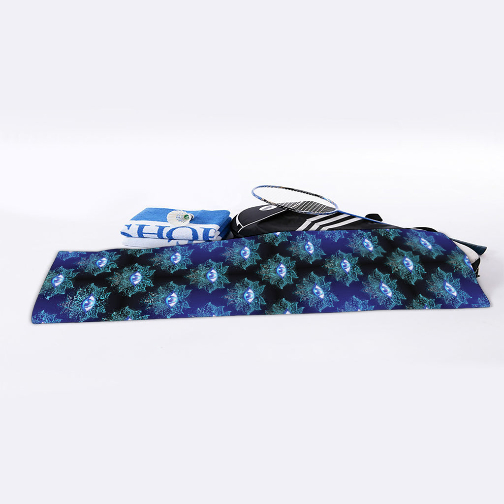 Lotus Eye of Providence Pattern Print Sports Towel