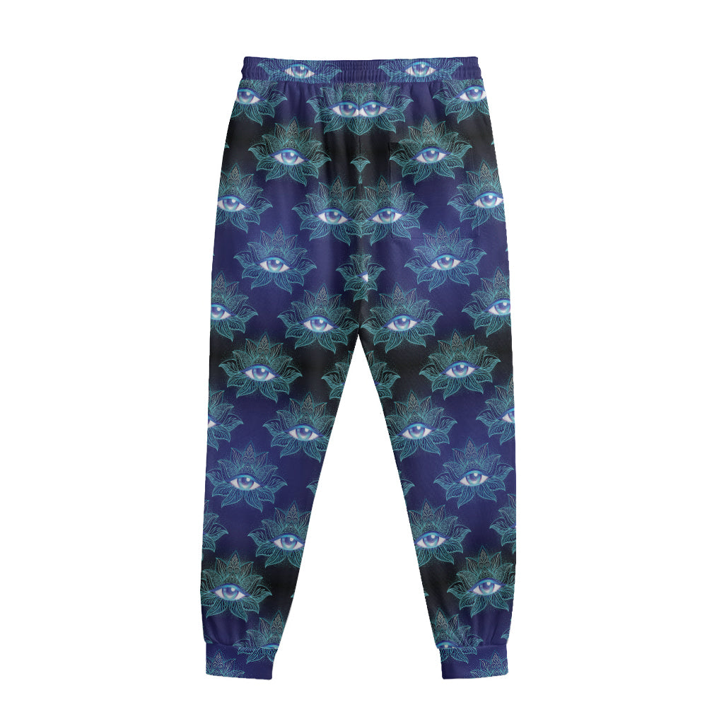 Lotus Eye of Providence Pattern Print Sweatpants