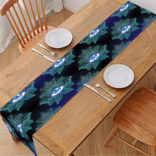 Lotus Eye of Providence Pattern Print Table Runner