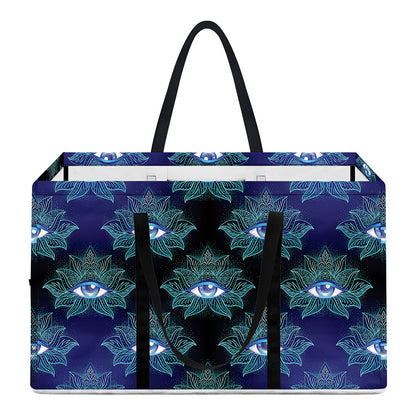 Lotus Eye of Providence Pattern Print Utility Tote Bag