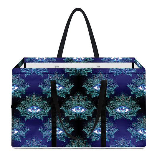 Lotus Eye of Providence Pattern Print Utility Tote Bag