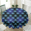 Lotus Eye of Providence Pattern Print Waterproof Round Tablecloth