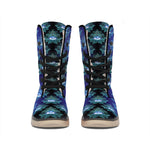 Lotus Eye of Providence Pattern Print Winter Boots