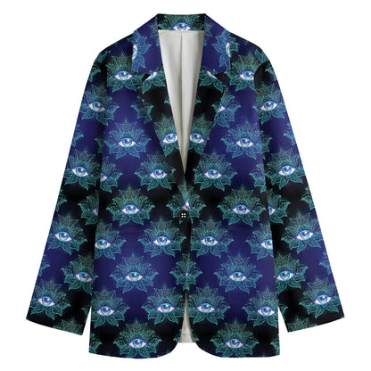 Lotus Eye of Providence Pattern Print Women's Blazer