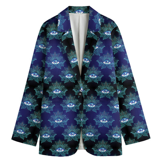 Lotus Eye of Providence Pattern Print Women's Blazer