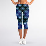 Lotus Eye of Providence Pattern Print Women's Capri Leggings