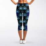 Lotus Eye of Providence Pattern Print Women's Capri Leggings