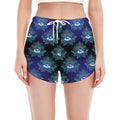 Lotus Eye of Providence Pattern Print Women's Split Running Shorts