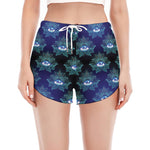 Lotus Eye of Providence Pattern Print Women's Split Running Shorts