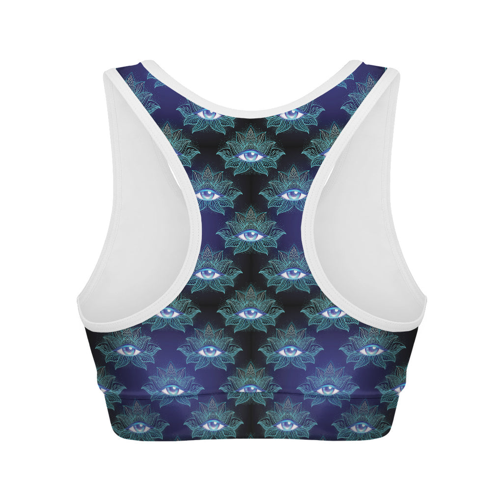 Lotus Eye of Providence Pattern Print Women's Sports Bra