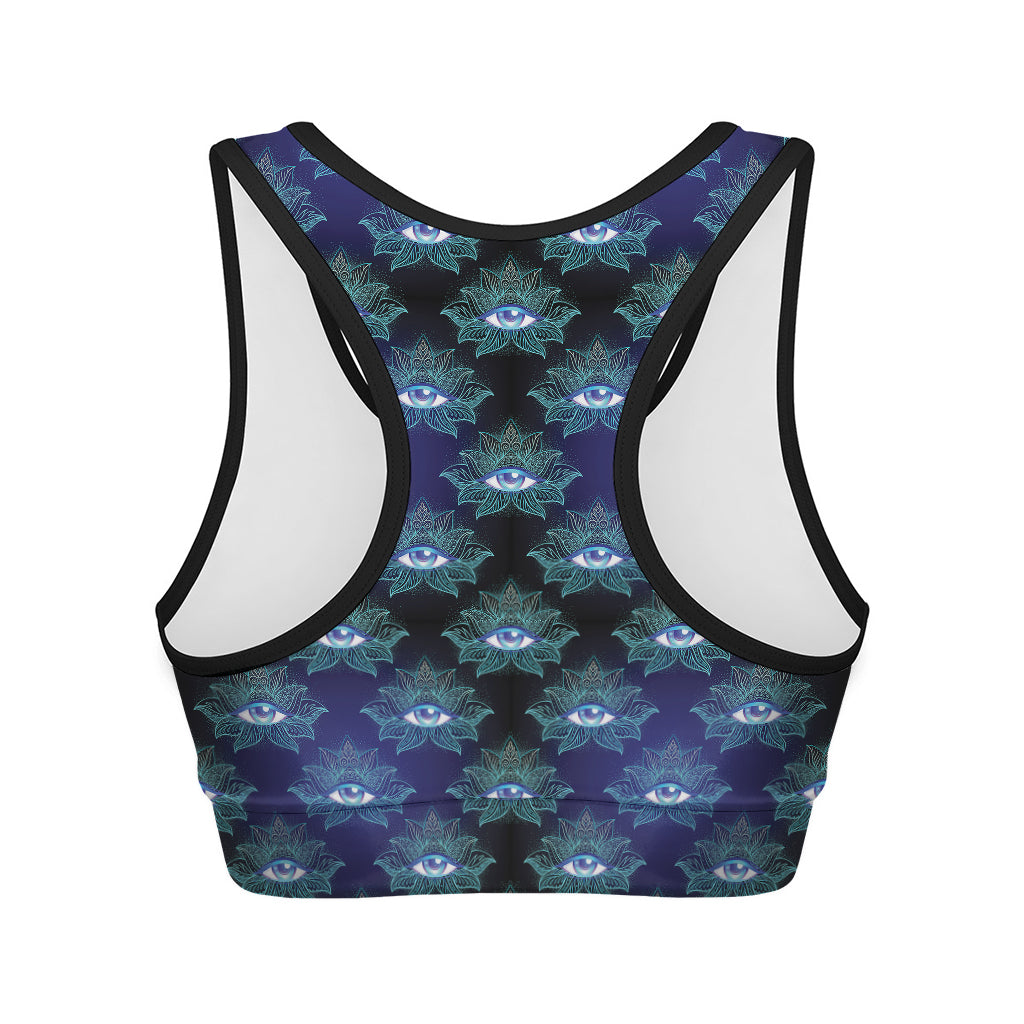 Lotus Eye of Providence Pattern Print Women's Sports Bra