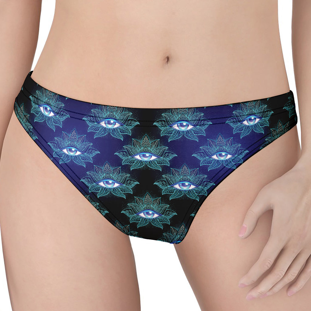 Lotus Eye of Providence Pattern Print Women's Thong