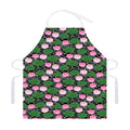 Lotus Flower And Leaf Pattern Print Adjustable Apron