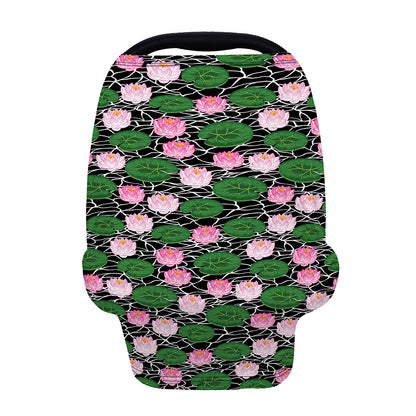 Lotus Flower And Leaf Pattern Print Baby Seat Cover