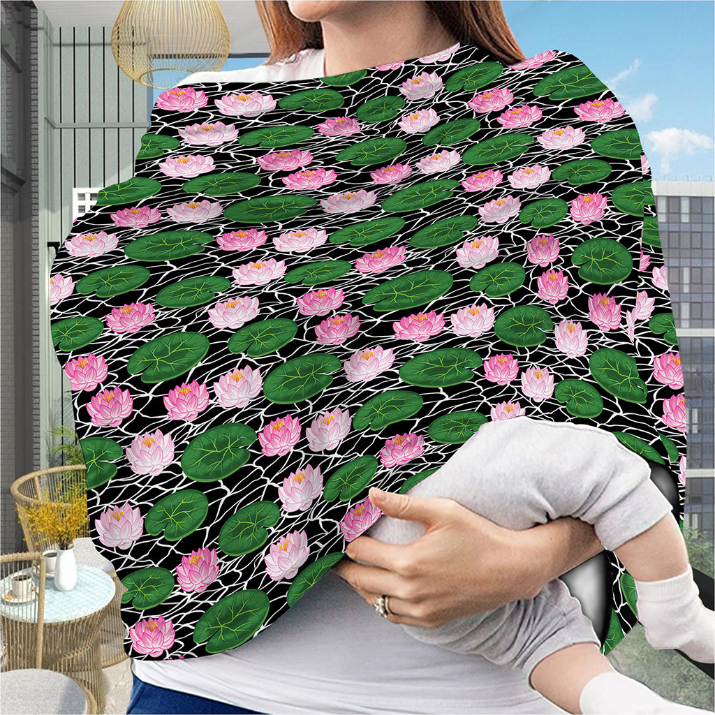 Lotus Flower And Leaf Pattern Print Baby Seat Cover