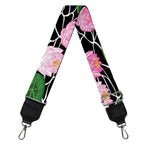 Lotus Flower And Leaf Pattern Print Bag Strap