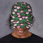Lotus Flower And Leaf Pattern Print Baseball Cap