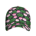 Lotus Flower And Leaf Pattern Print Baseball Cap