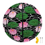 Lotus Flower And Leaf Pattern Print Basketball