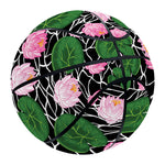 Lotus Flower And Leaf Pattern Print Basketball
