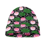 Lotus Flower And Leaf Pattern Print Beanie