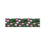 Lotus Flower And Leaf Pattern Print Bed Runner