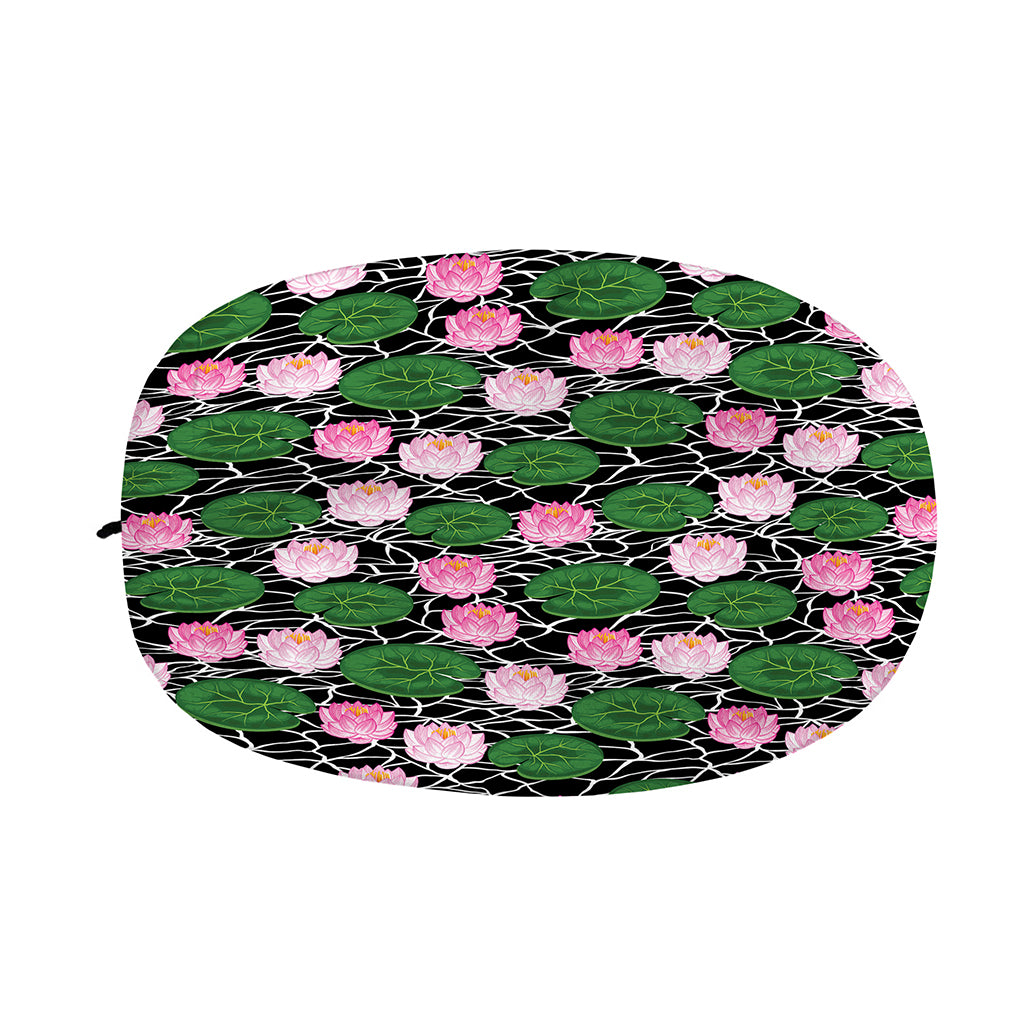 Lotus Flower And Leaf Pattern Print Car Side Mirror Covers